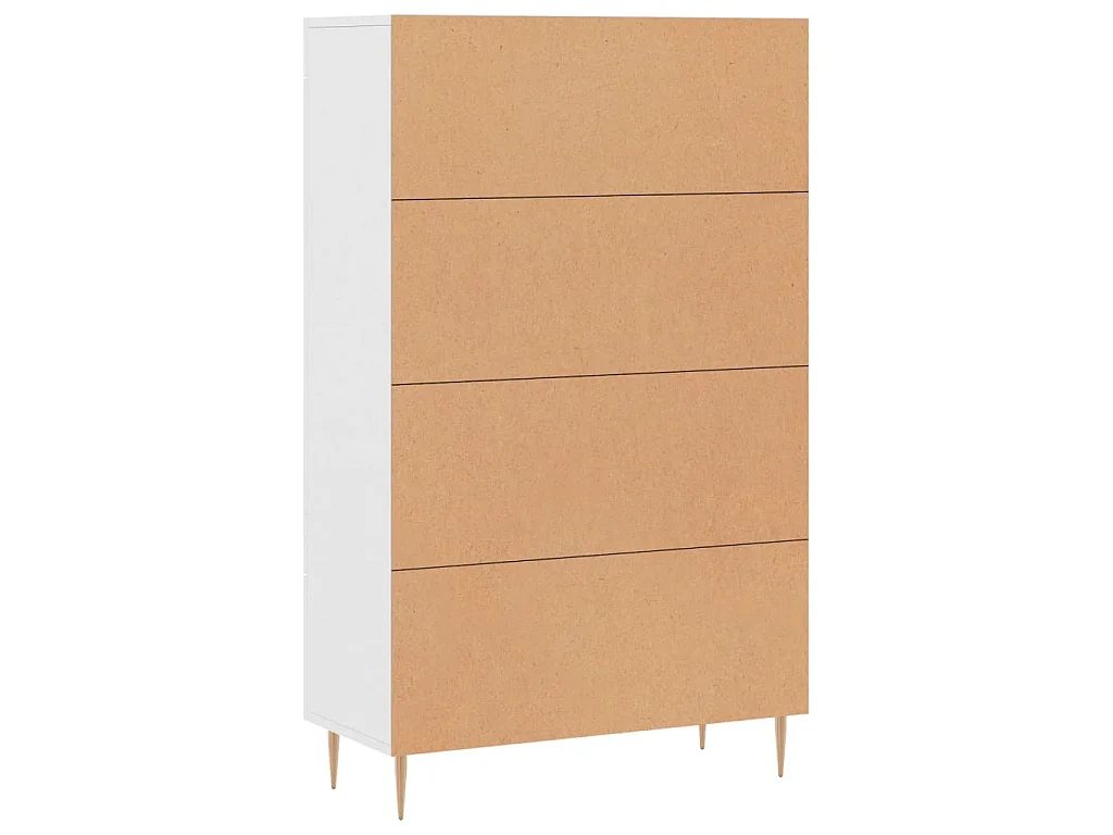 Buffet haut blanc 69,5x31x115 cm bois d'ingénierie