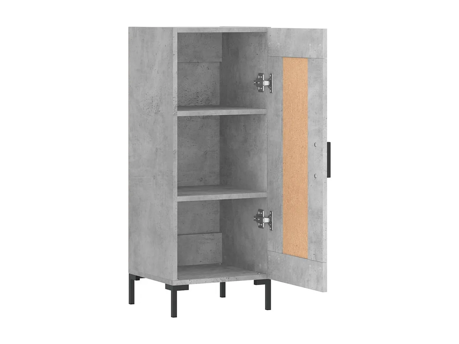 Credenza Grigio Cemento 34,5x34x90 cm in Legno Multistrato
