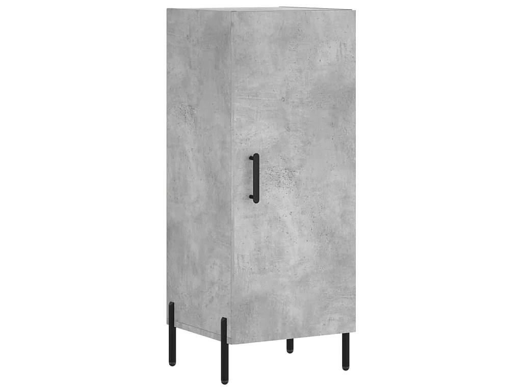 Aparador de madera contrachapada gris hormigón 34,5x34x180 cm