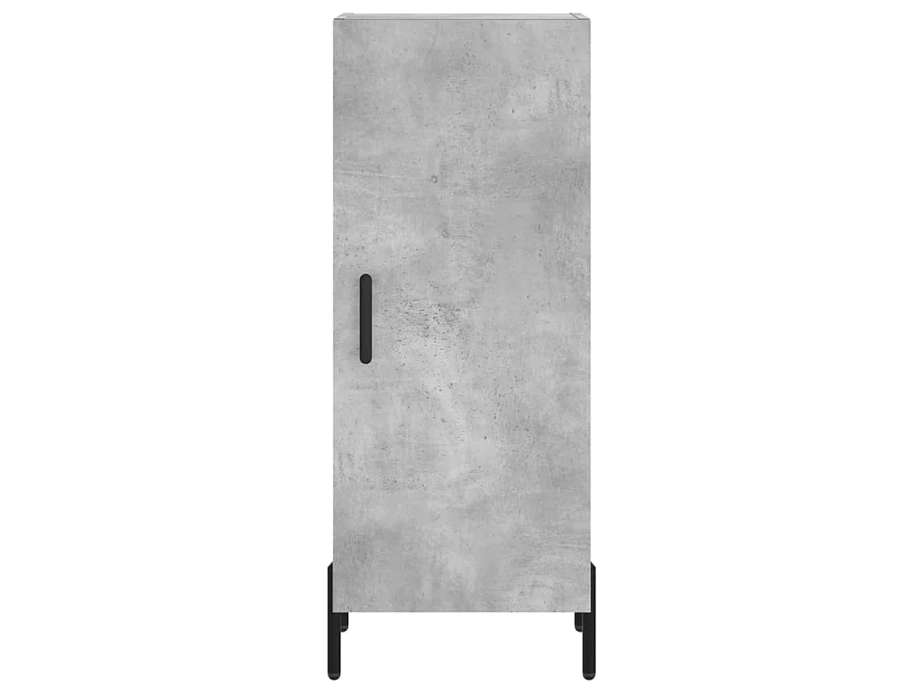 Aparador de madera contrachapada gris hormigón 34,5x34x180 cm