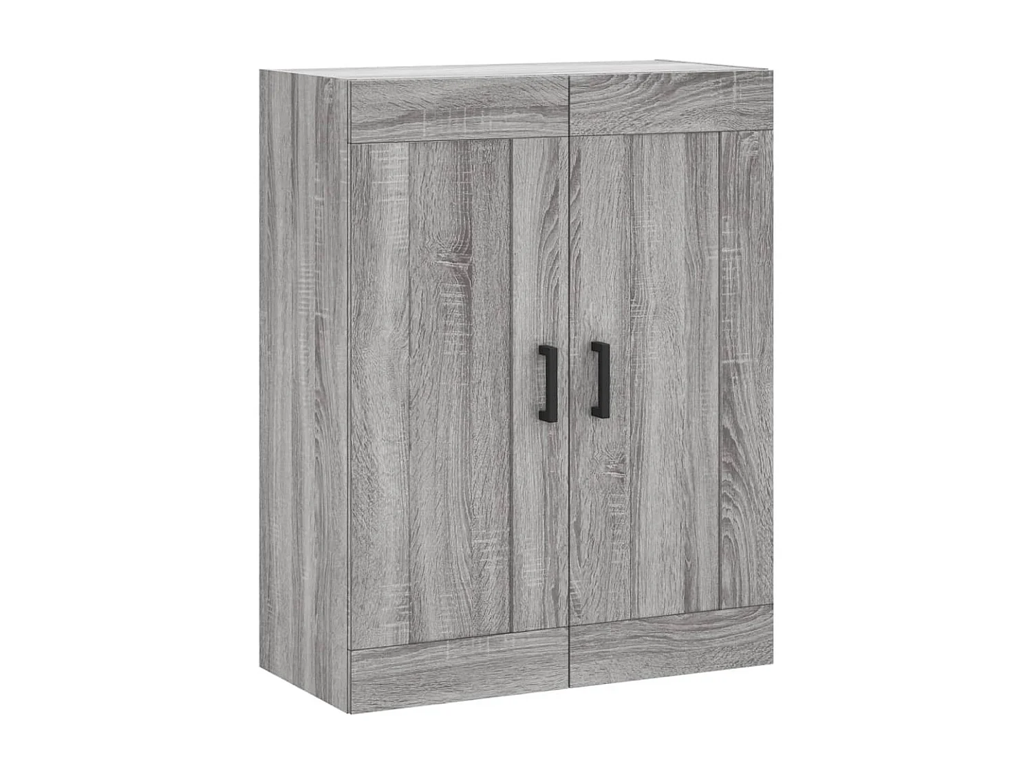 Wandkast 69,5x34x90 cm bewerkt hout grijs sonoma eikenkleurig