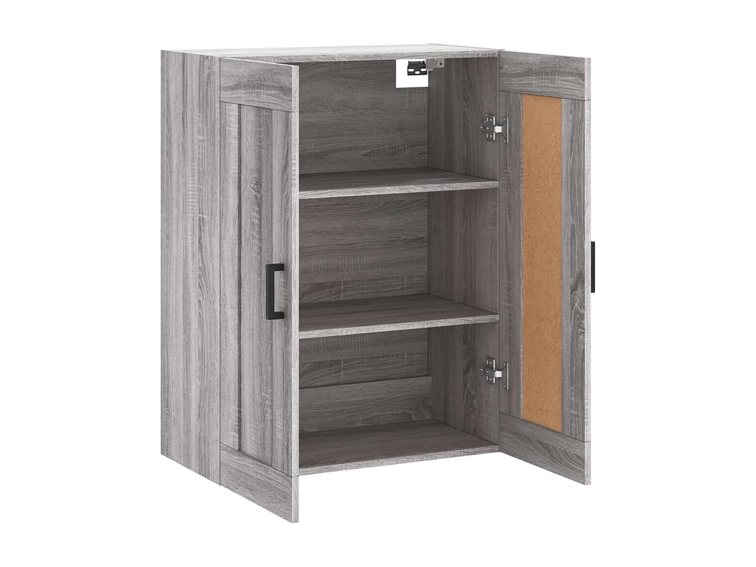 Wandkast 69,5x34x90 cm bewerkt hout grijs sonoma eikenkleurig