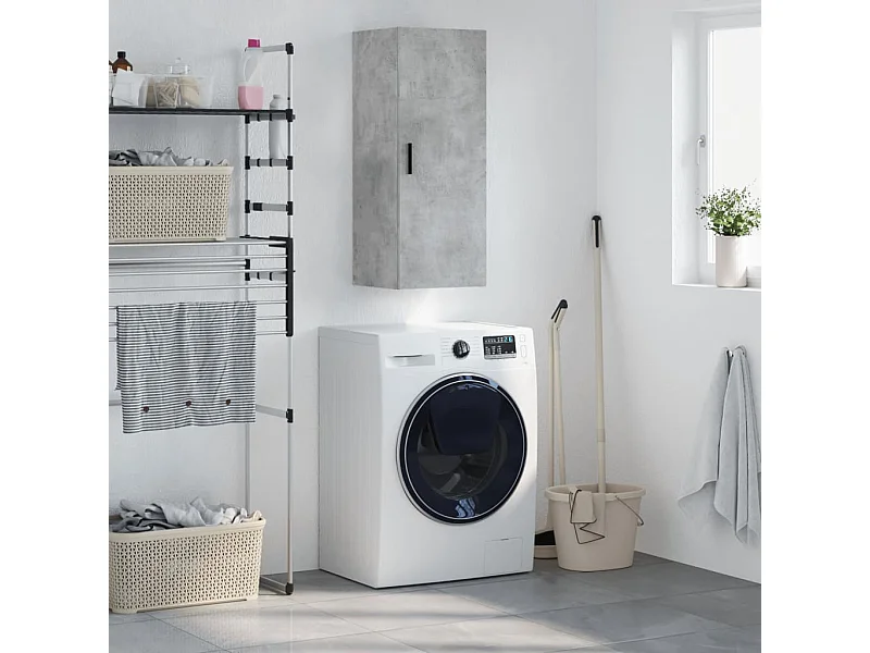 Wandschrank Betongrau 34,5x34x90 cm