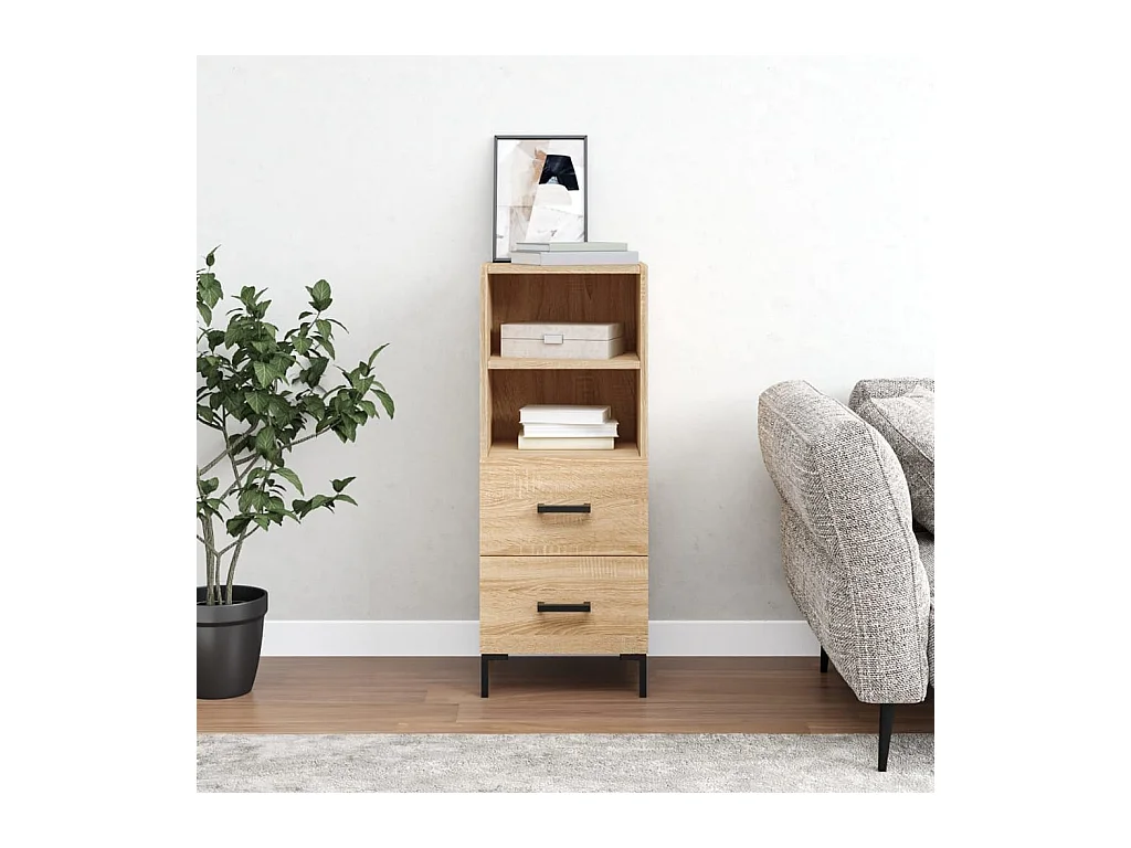 Buffet Chêne sonoma 34,5x34x90 cm Bois d'ingénierie