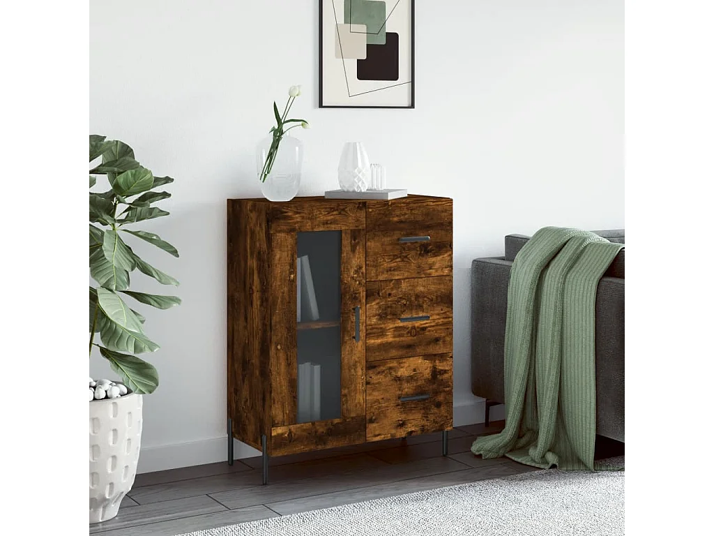 Sideboard Räuchereiche 69,5x34x90 cm Holzwerkstoff