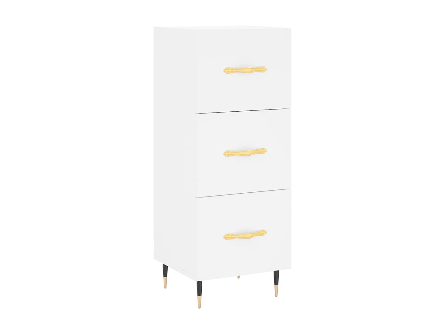 Highboard Weiß 34,5x34x180 cm Holzwerkstoff