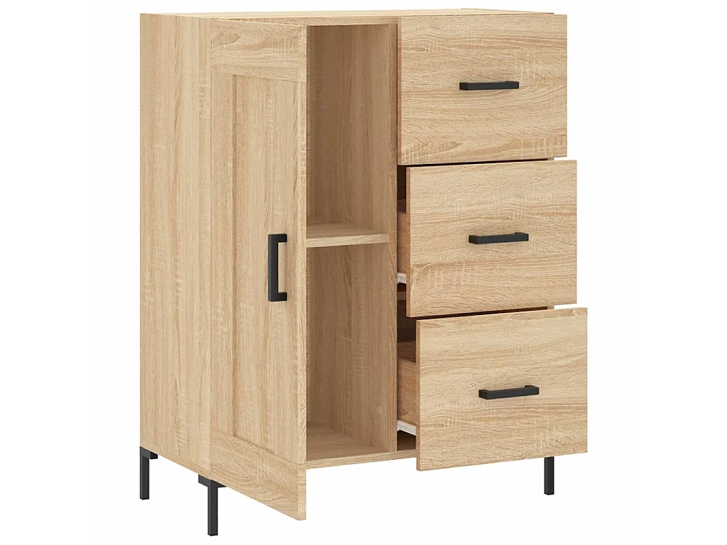 Credenza Rovere Sonoma 69,5x34x90 cm in Legno Multistrato