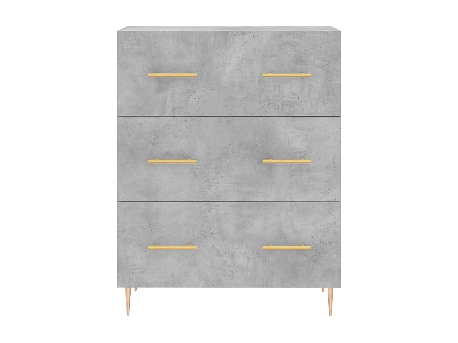 Hoge kast 69,5x34x180 cm bewerkt hout betongrijs