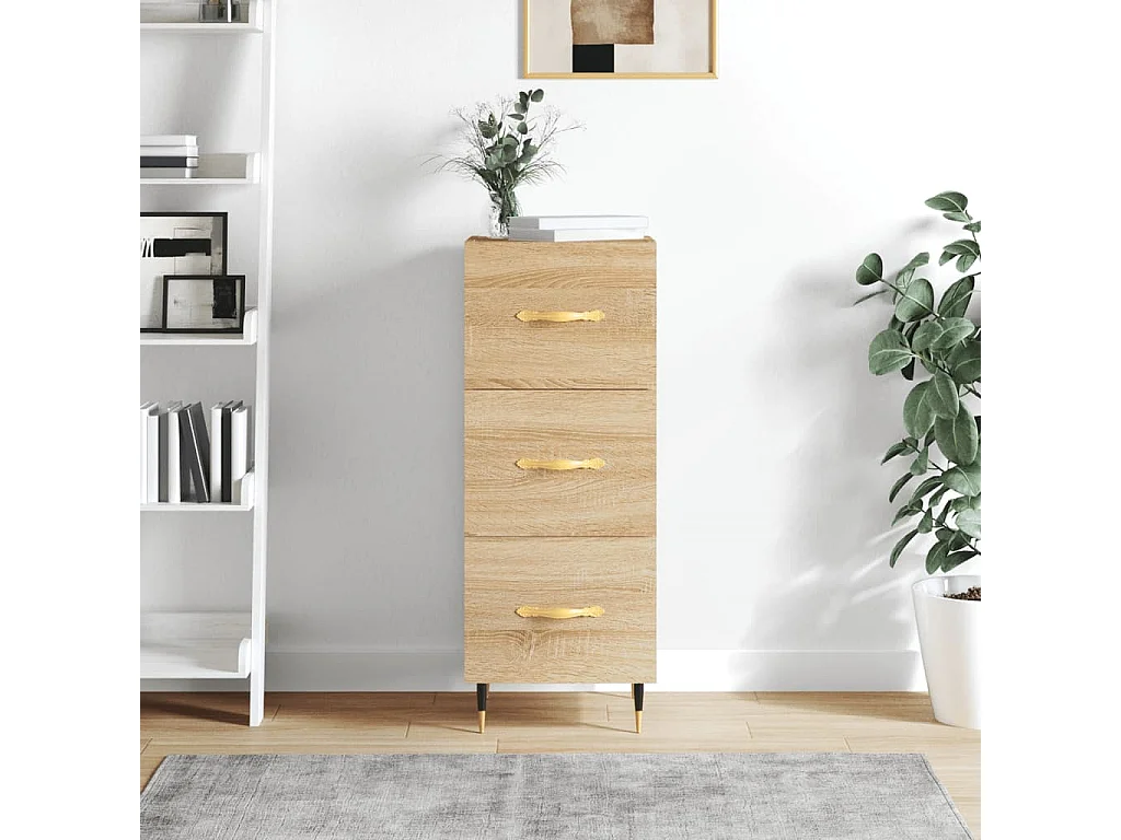 Buffet Chêne sonoma 34,5x34x90 cm Bois d'ingénierie