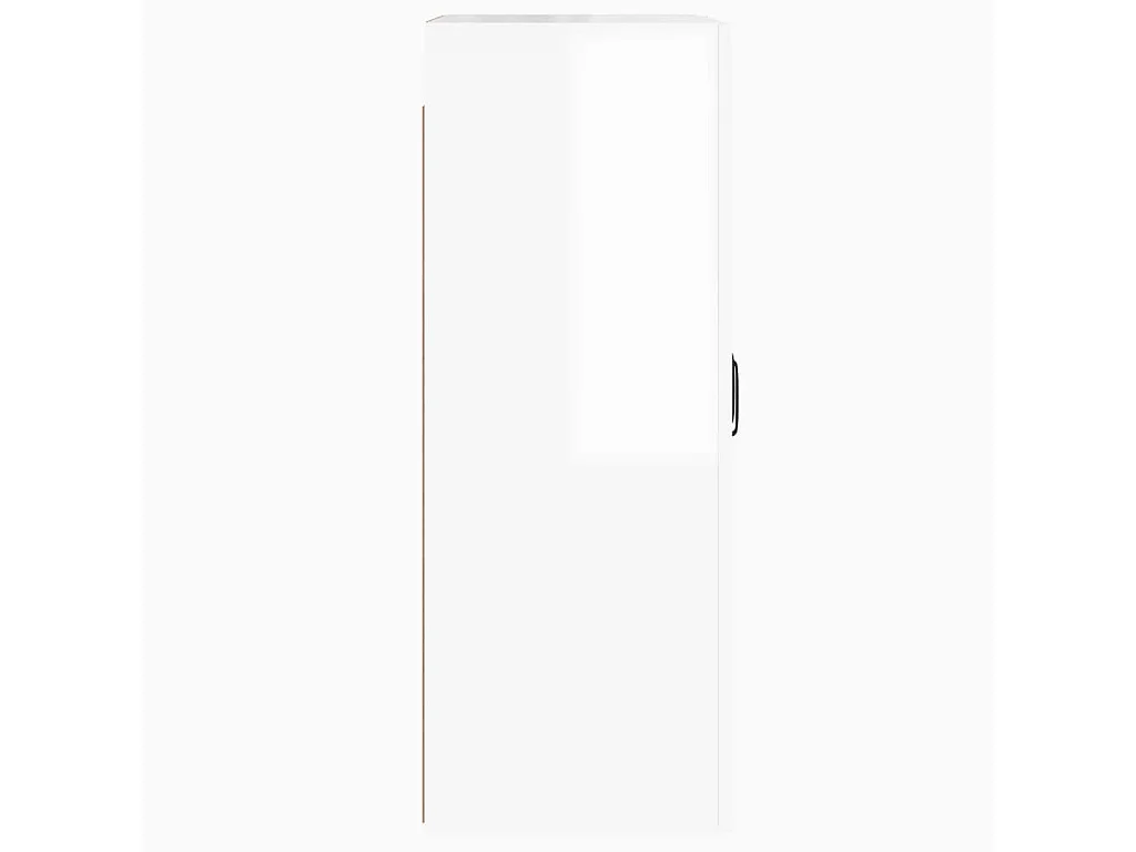 Armoires murales 2 pcs blanc brillant bois d'ingénierie