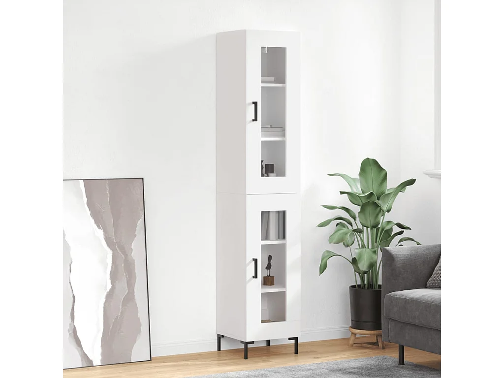 Armário alto 34,5x34x180 cm madeira processada branco