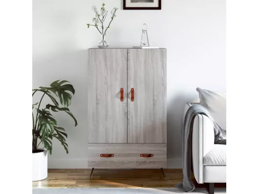 Kauf Unique Highboard Grau Sonoma 69,5x31x115 cm Holzwerkstoff