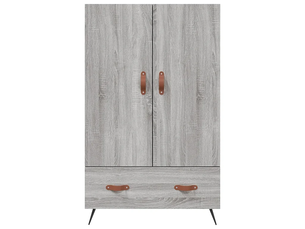 Hoge kast 69,5x31x115 cm bewerkt hout grijs sonoma eikenkleurig