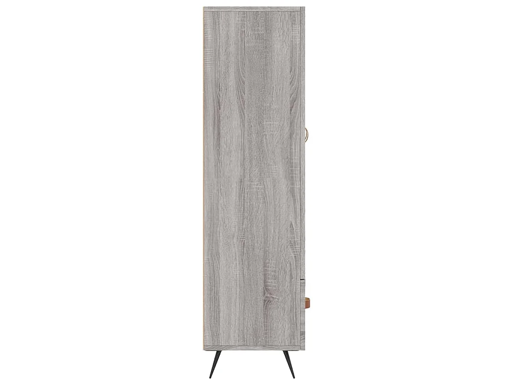 Hoge kast 69,5x31x115 cm bewerkt hout grijs sonoma eikenkleurig