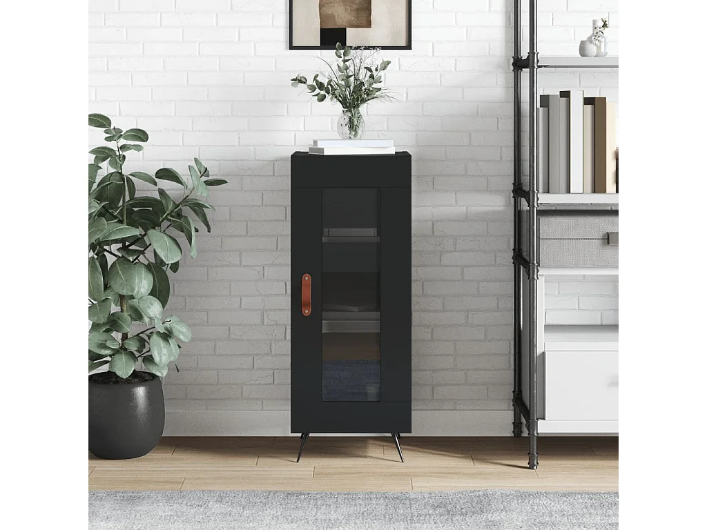 Buffet Noir 34,5x34x90 cm Bois d'ingénierie
