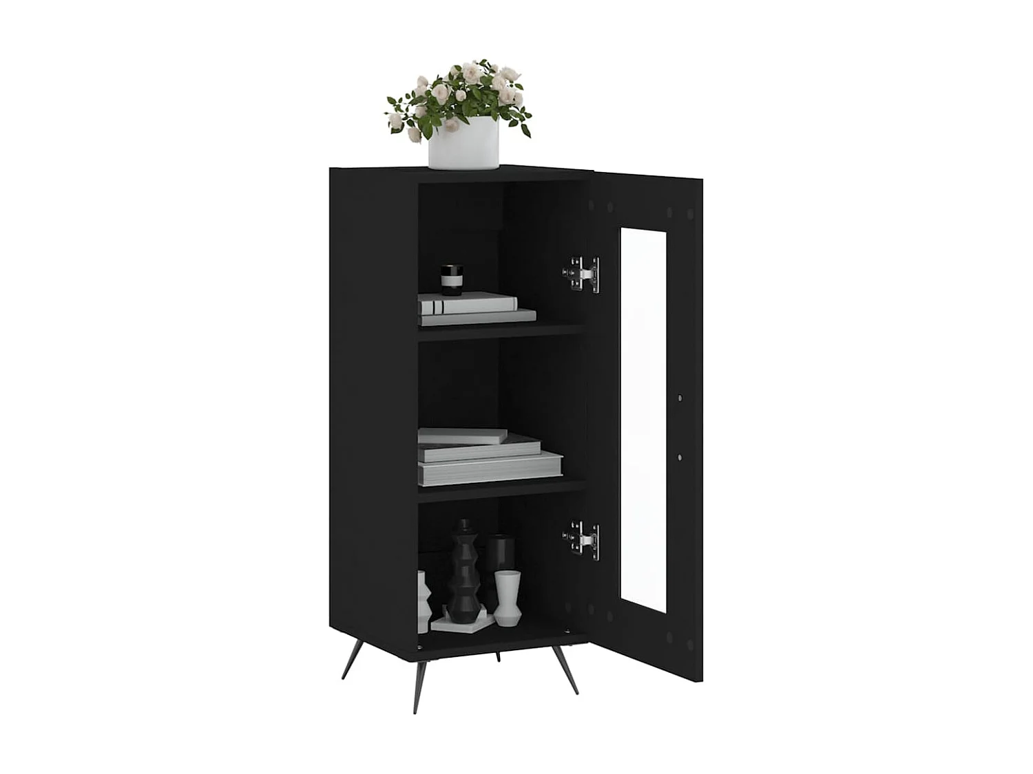 Buffet Noir 34,5x34x90 cm Bois d'ingénierie