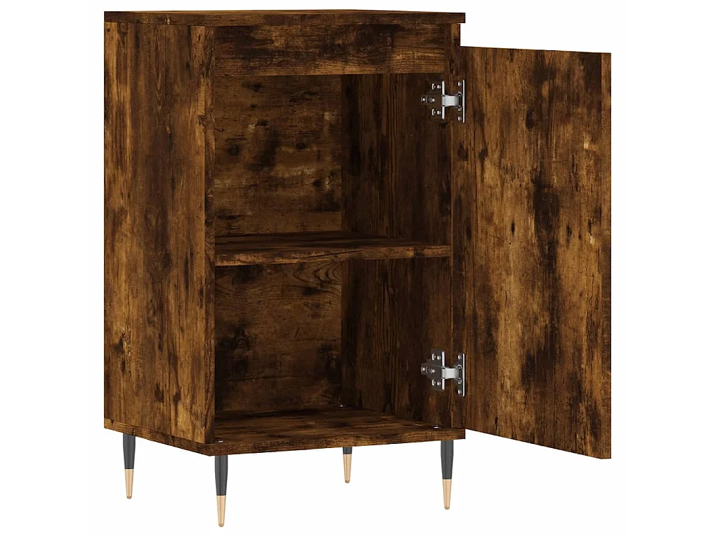 Buffet chêne fumé 40x35x70 cm bois d'ingénierie