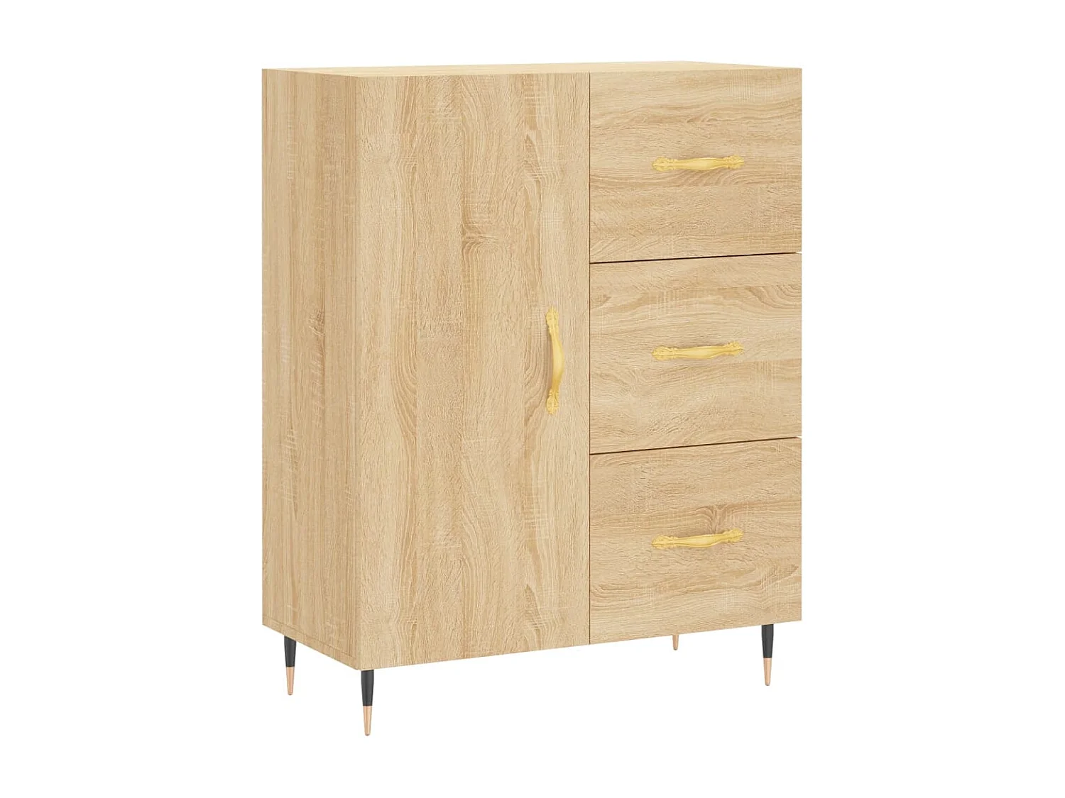 Buffet chêne sonoma 69,5x34x90 cm bois d'ingénierie