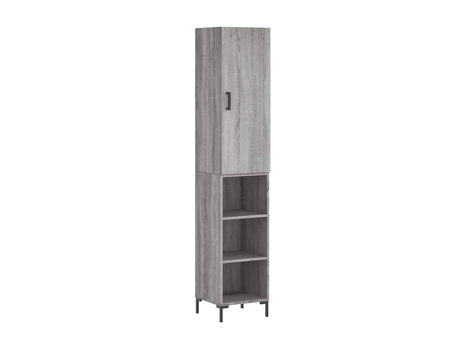 Buffet haut Sonoma gris 34,5x34x180 cm Bois d'ingénierie