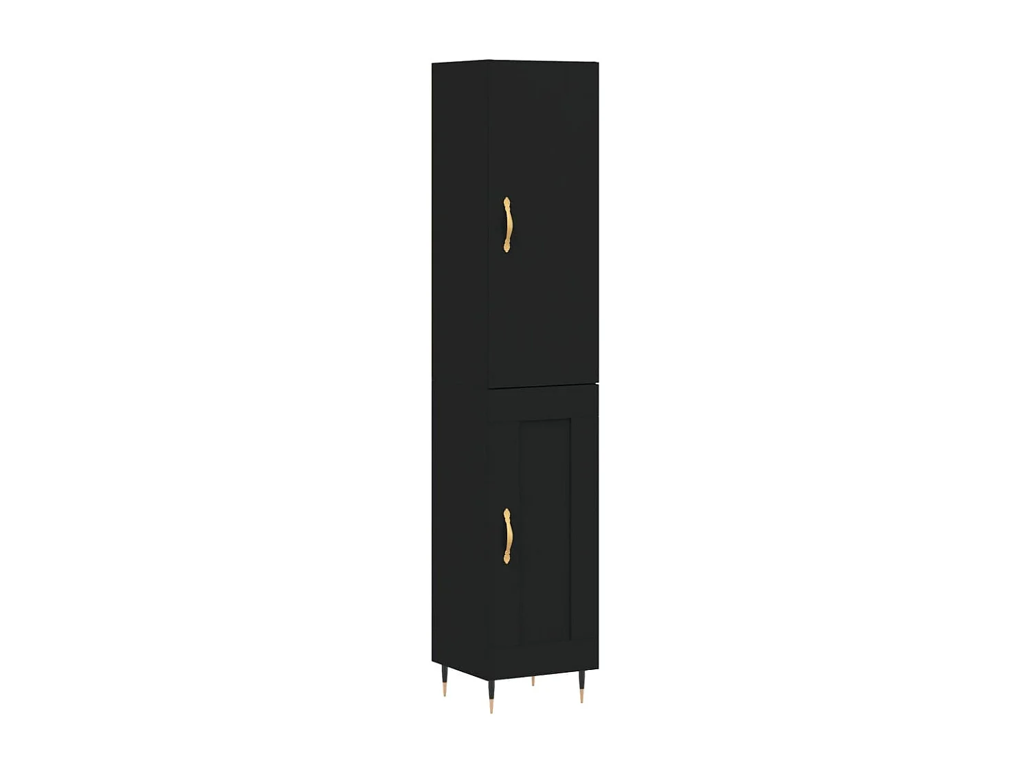 Highboard Schwarz 34,5x34x180 cm Holzwerkstoff