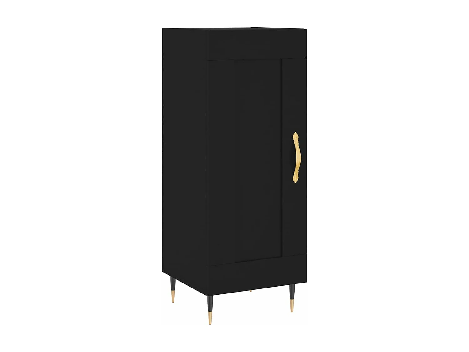 Highboard Schwarz 34,5x34x180 cm Holzwerkstoff