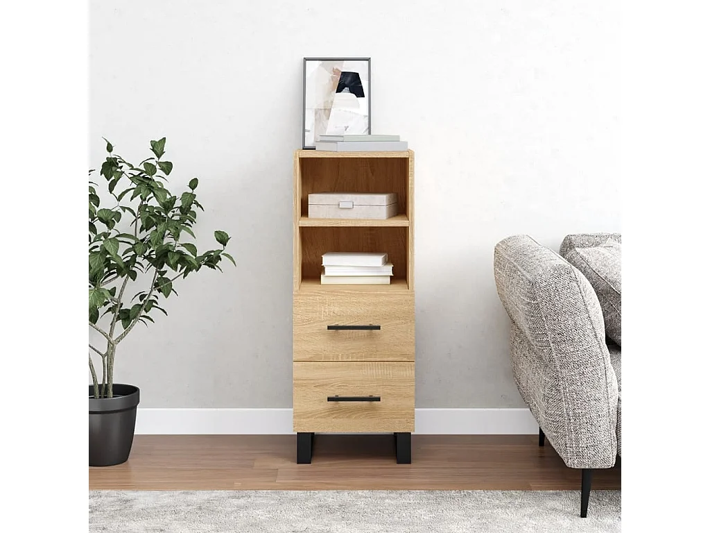 Buffet Chêne sonoma 34,5x34x90 cm Bois d'ingénierie