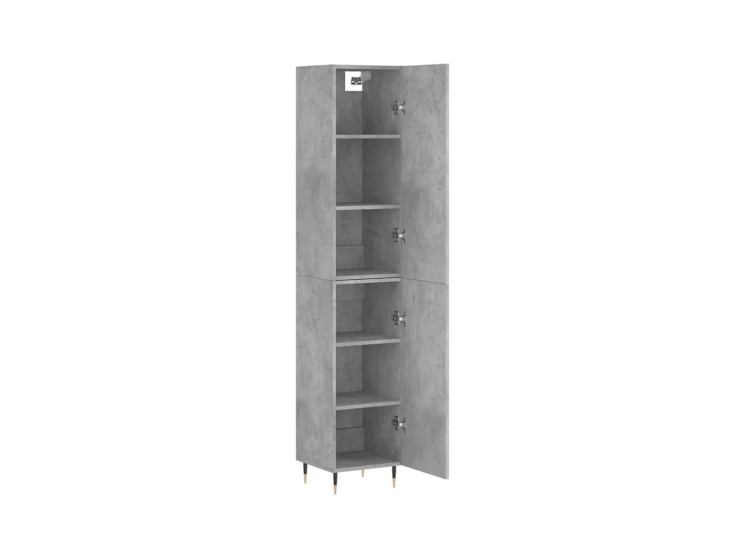 Highboard Betongrau 34,5x34x180 cm Holzwerkstoff