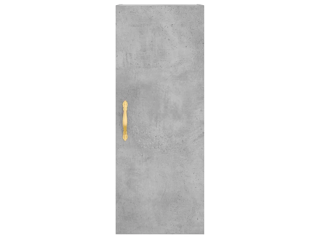 Buffet haut Gris béton 34,5x34x180 cm Bois d'ingénierie