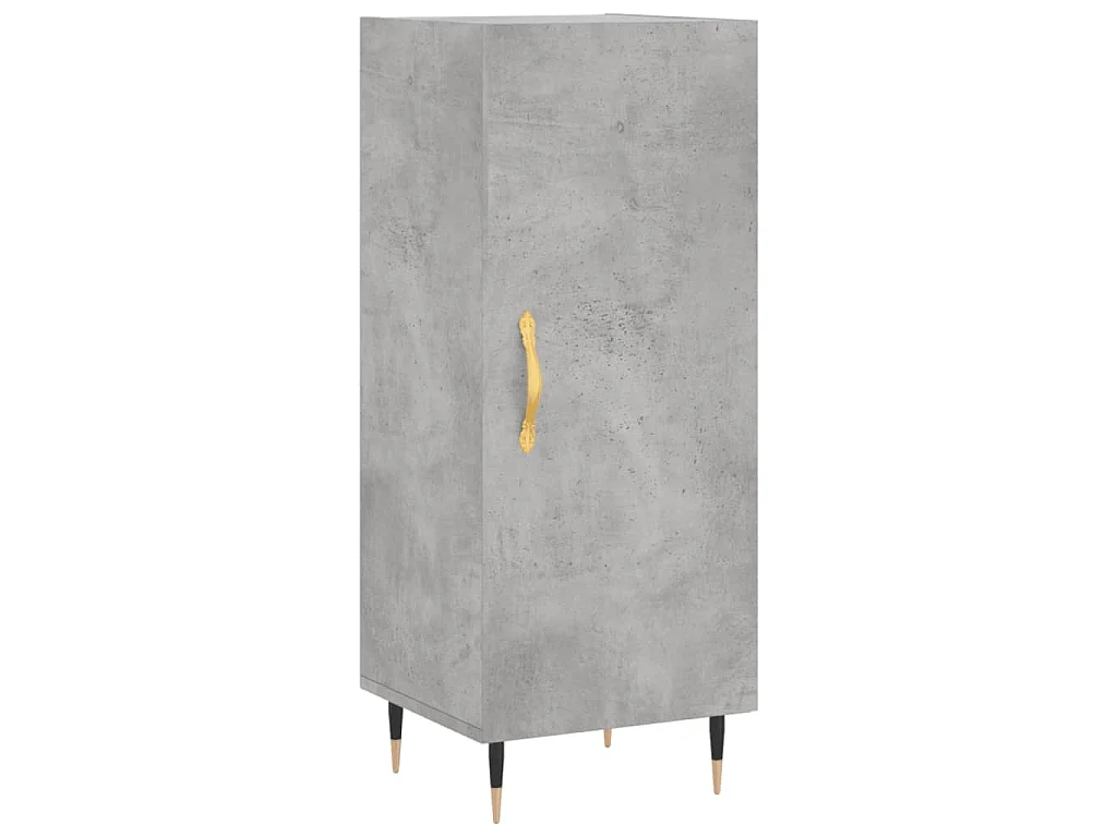Buffet haut Gris béton 34,5x34x180 cm Bois d'ingénierie