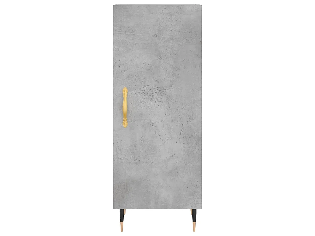 Buffet haut Gris béton 34,5x34x180 cm Bois d'ingénierie