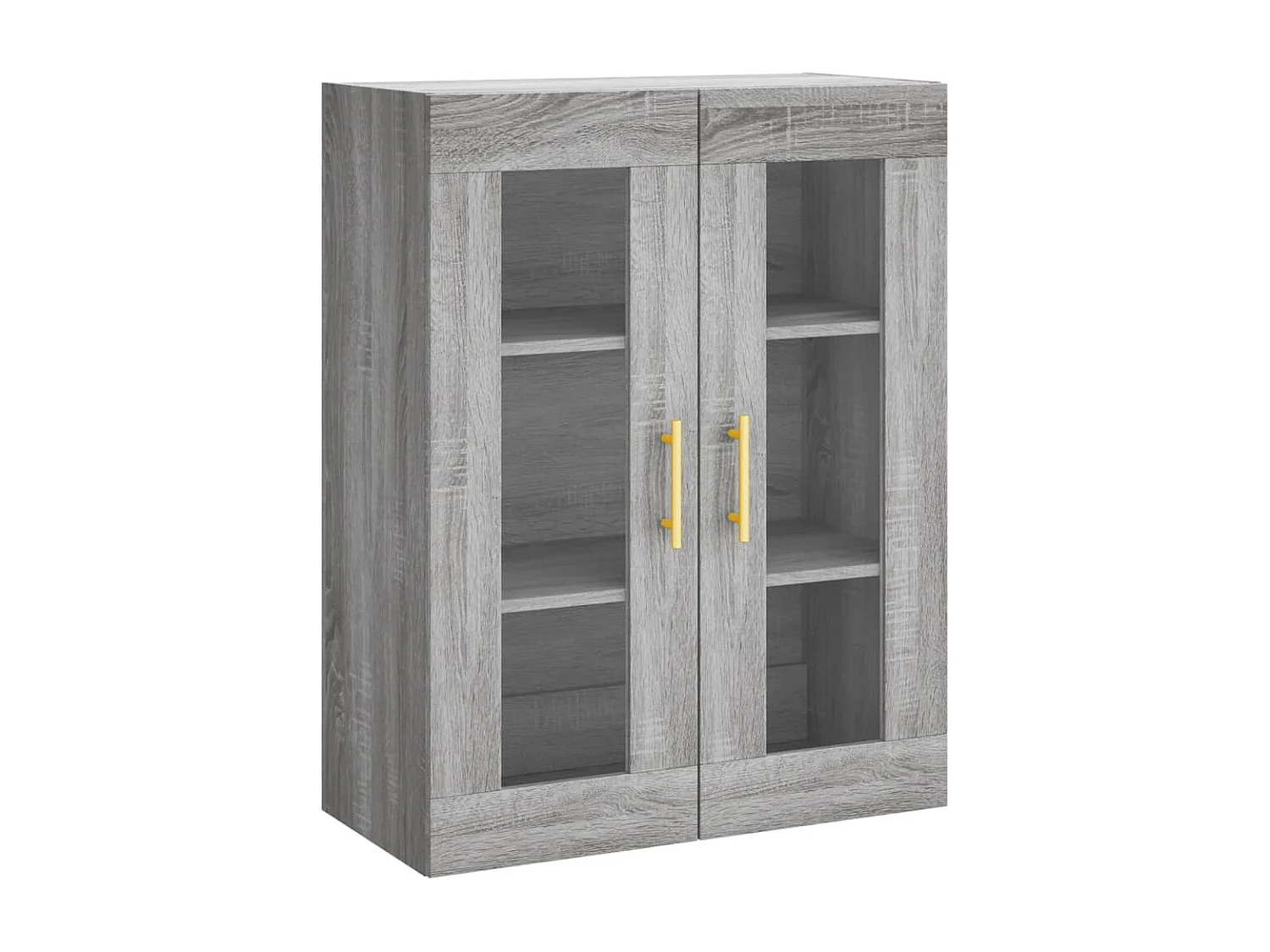 Credenza Grigio Sonoma 69,5x34x180 cm in Legno Multistrato