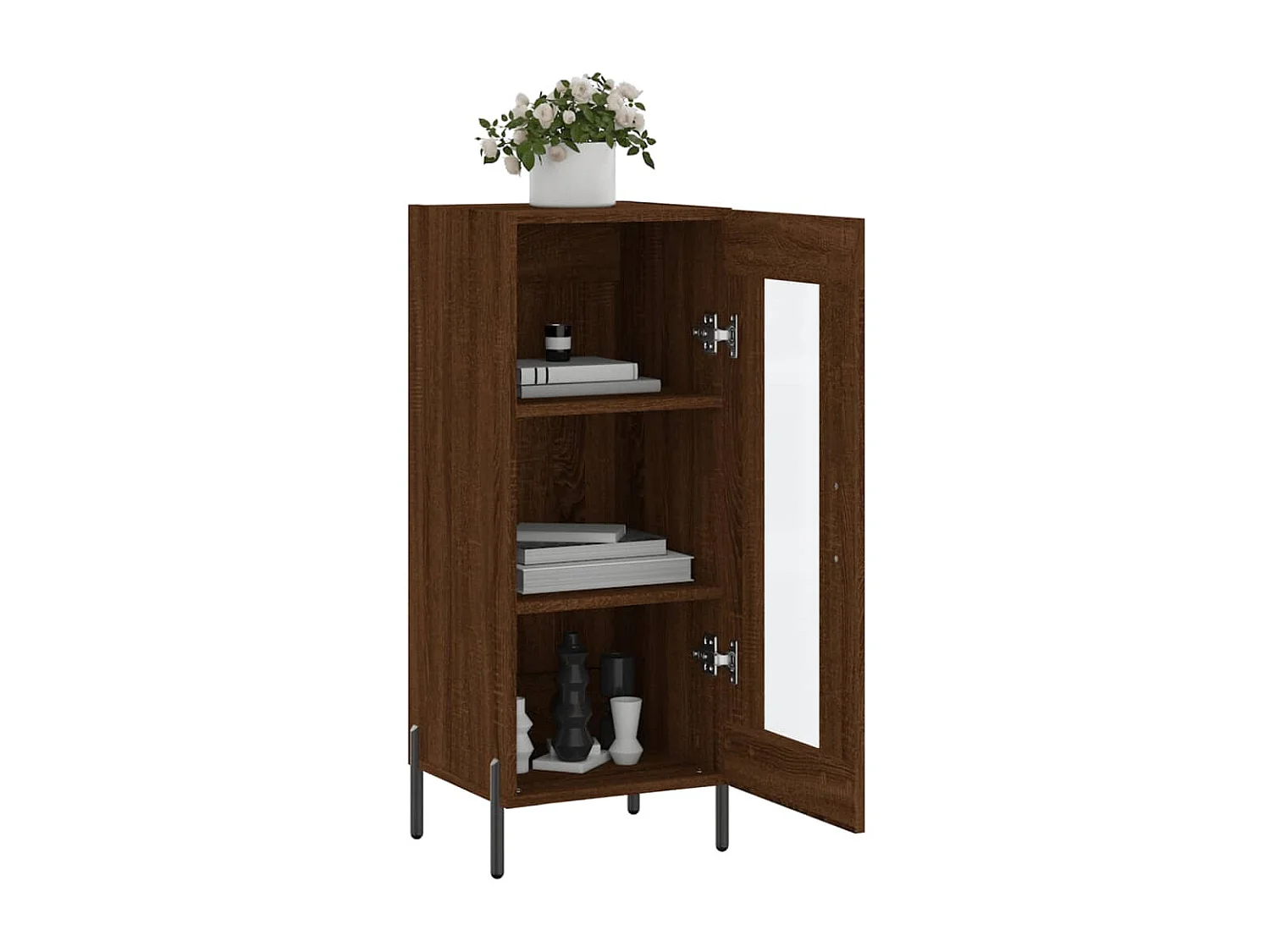 Buffet Chêne marron 34,5x34x90 cm Bois d'ingénierie