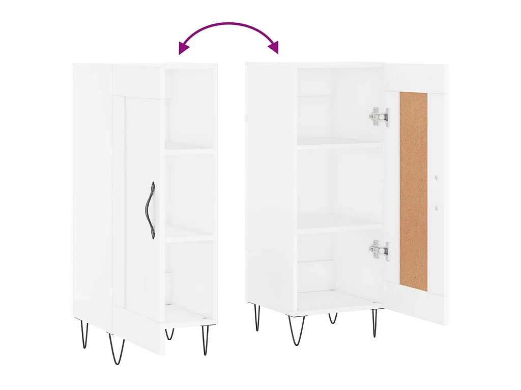 Buffet blanc 34,5x34x90 cm bois d'ingénierie