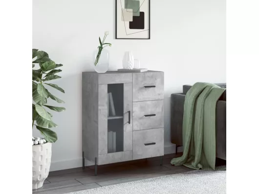 Kauf Unique Sideboard Betongrau 69,5x34x90 cm Holzwerkstoff