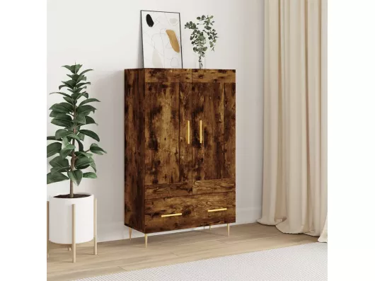 Kauf Unique Highboard Räuchereiche 69,5x31x115 cm Holzwerkstoff