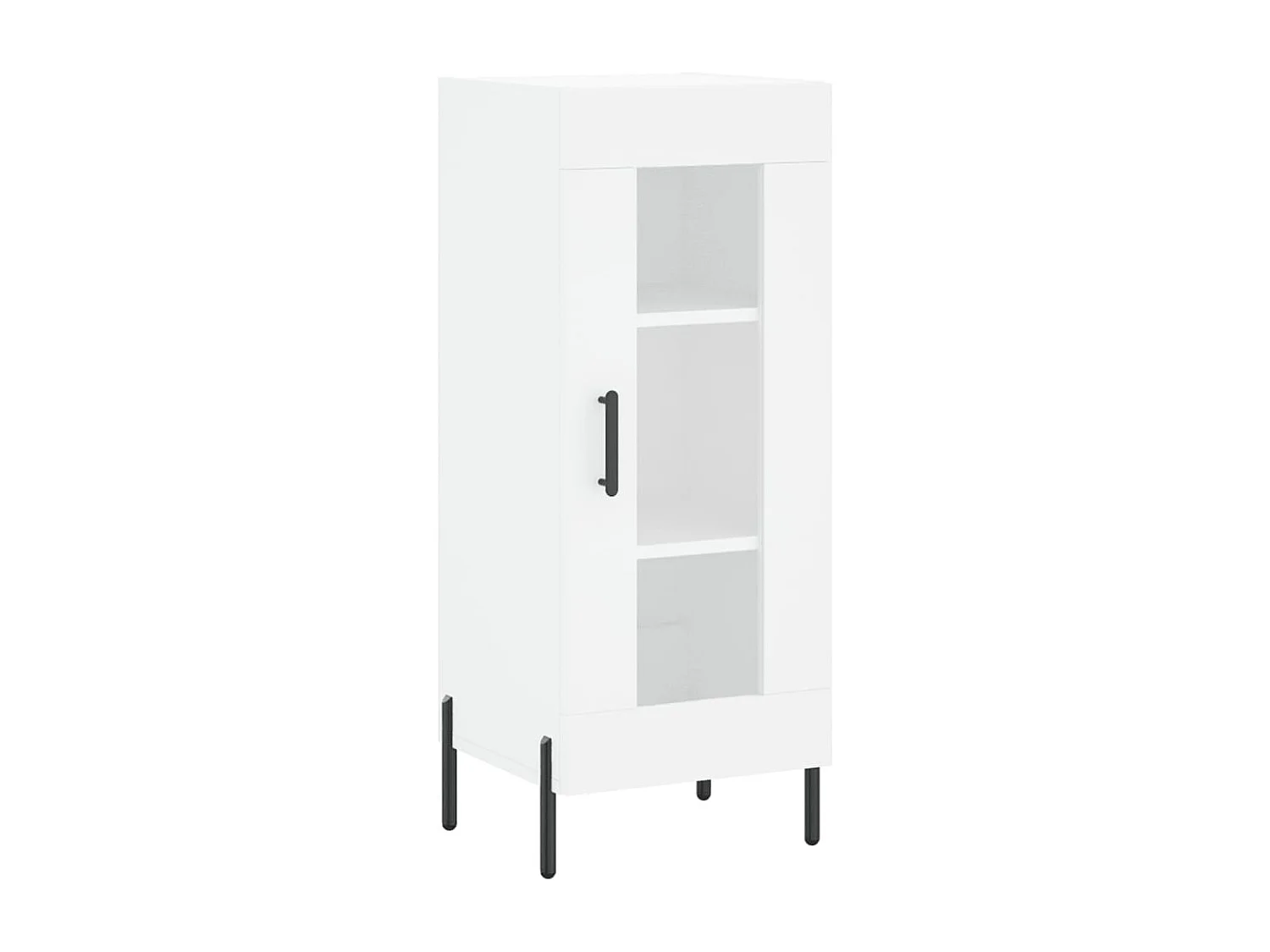 Hoge kast 34,5x34x180 cm bewerkt hout wit