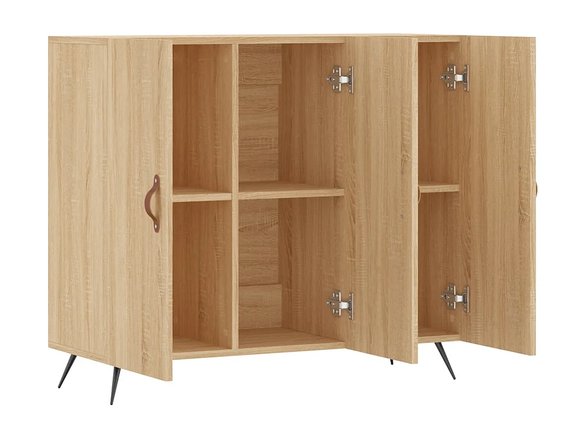 Credenza Rovere Sonoma 90x34x80 cm in Legno Multistrato