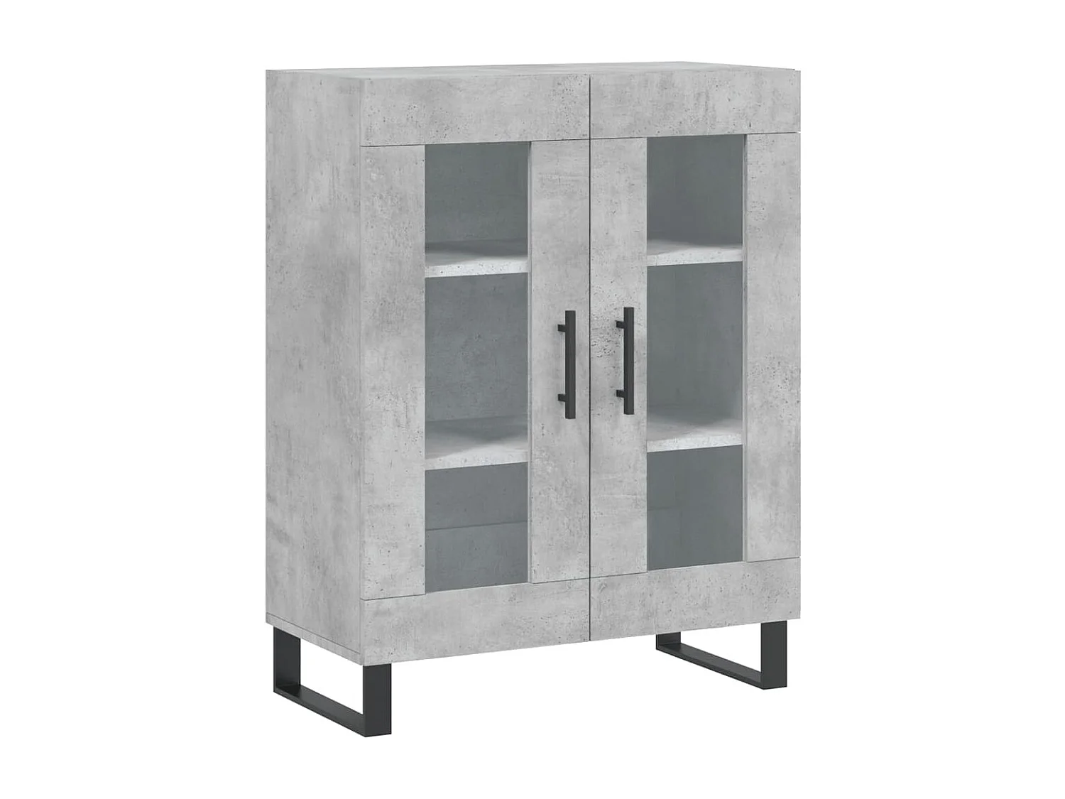 Credenza Grigio Cemento 69,5x34x180 cm in Legno Multistrato