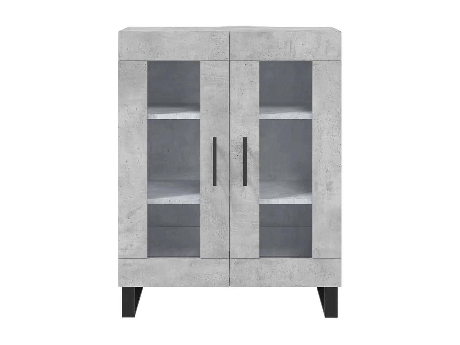 Credenza Grigio Cemento 69,5x34x180 cm in Legno Multistrato