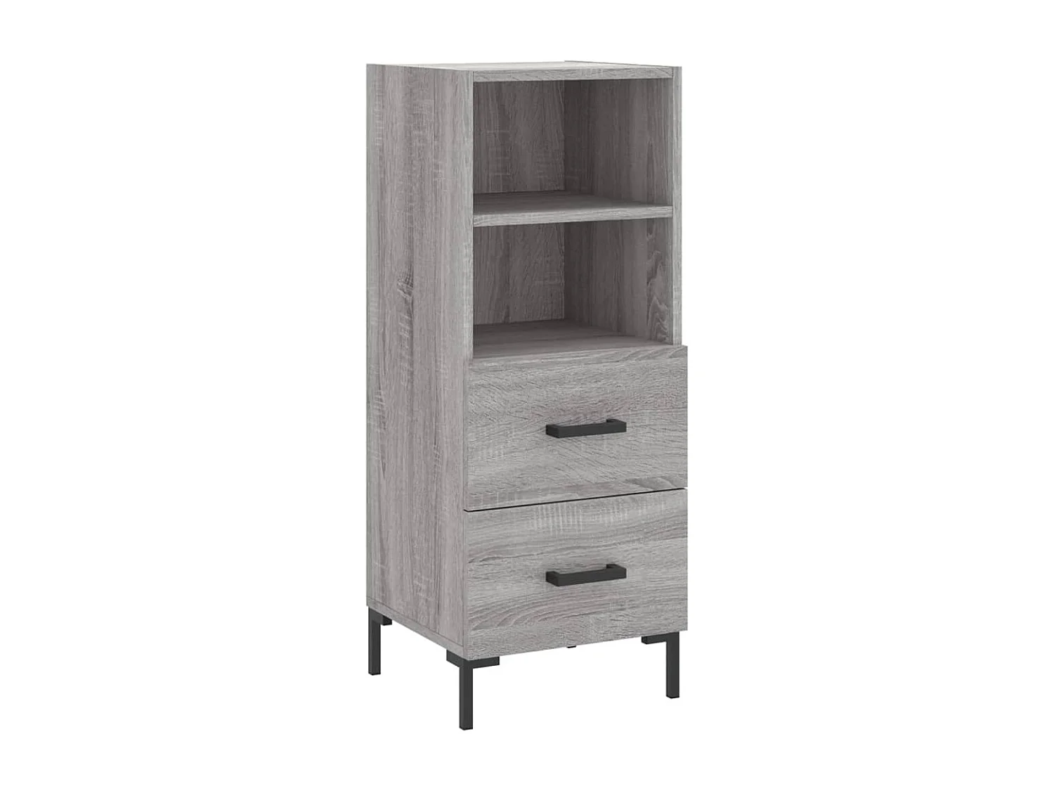 Highboard Grau Sonoma 34,5x34x180 cm Holzwerkstoff