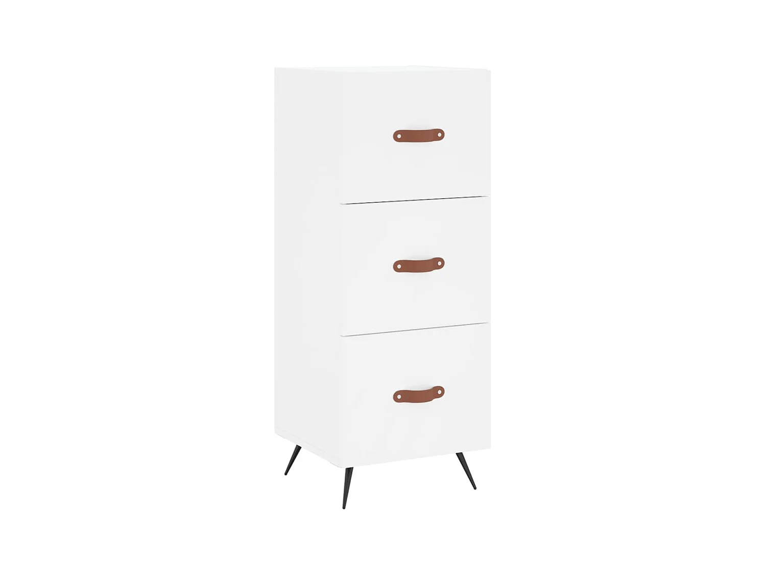 Hoge kast 34,5x34x180 cm bewerkt hout wit