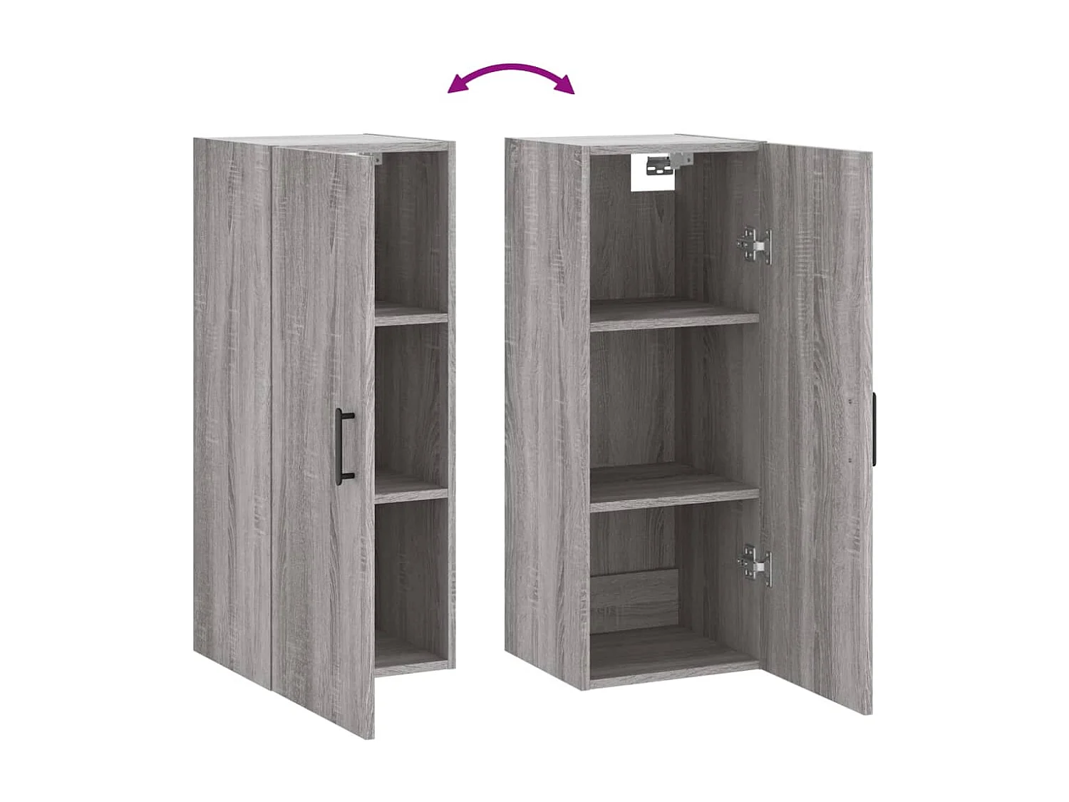Armoire murale sonoma gris 34,5x34x90 cm