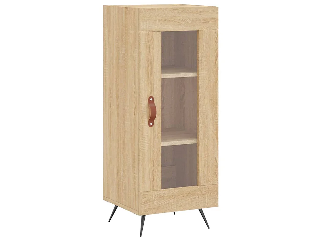 Hoge kast 34,5x34x180 cm bewerkt hout sonoma eikenkleurig