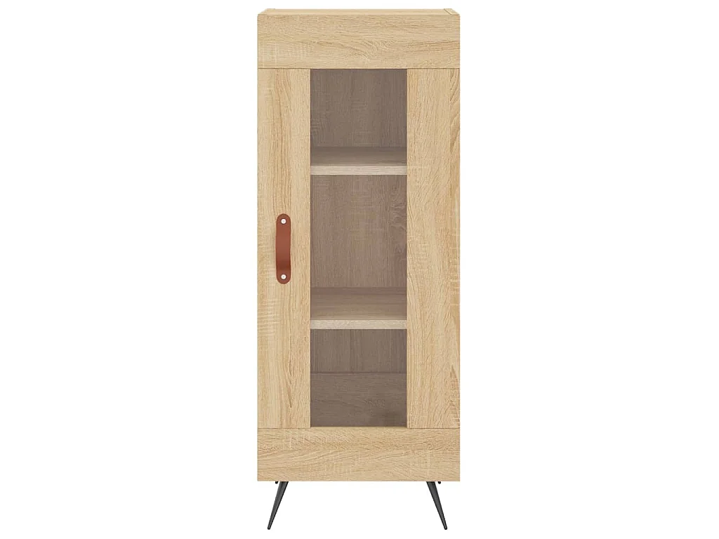 Hoge kast 34,5x34x180 cm bewerkt hout sonoma eikenkleurig