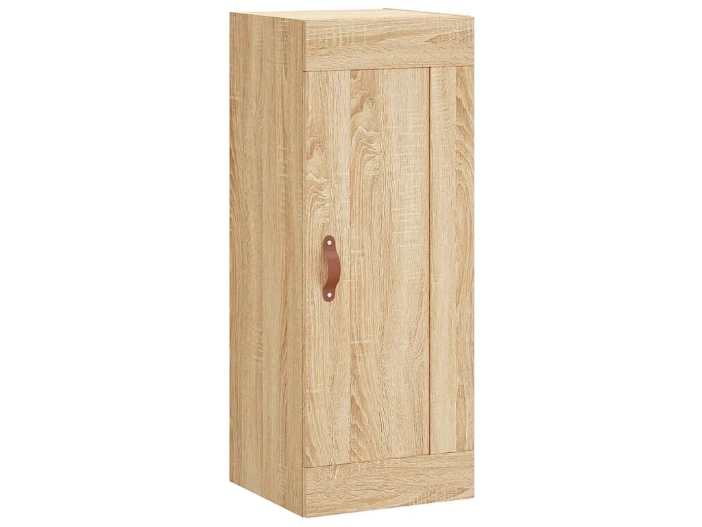 Hoge kast 34,5x34x180 cm bewerkt hout sonoma eikenkleurig