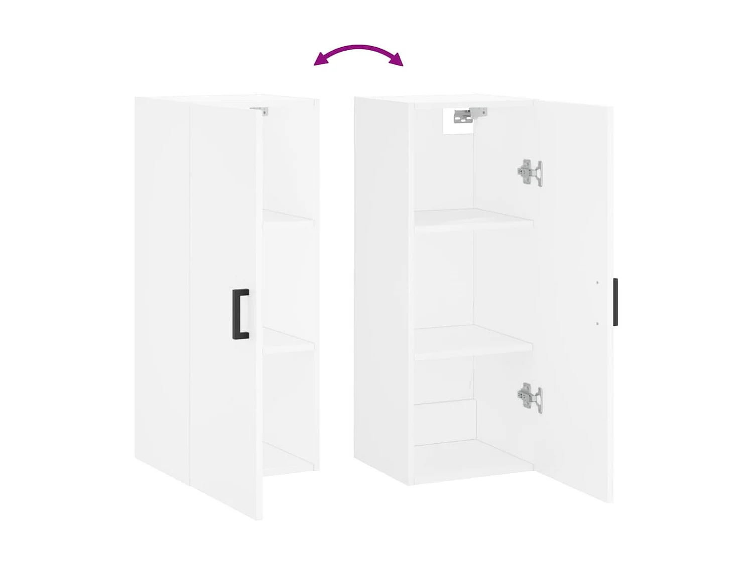 Wandschrank Weiß 34,5x34x90 cm