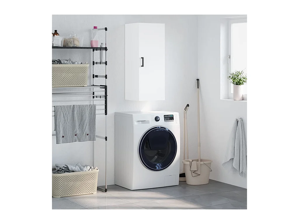 Armoire murale blanc 34,5x34x90 cm