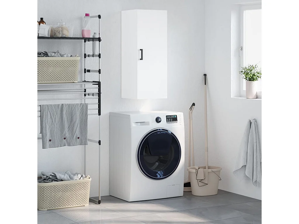 Armoire murale blanc 34,5x34x90 cm