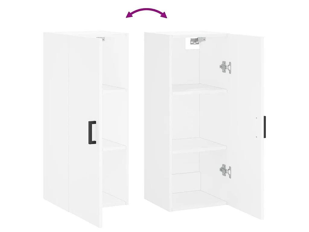 Armoire murale blanc 34,5x34x90 cm