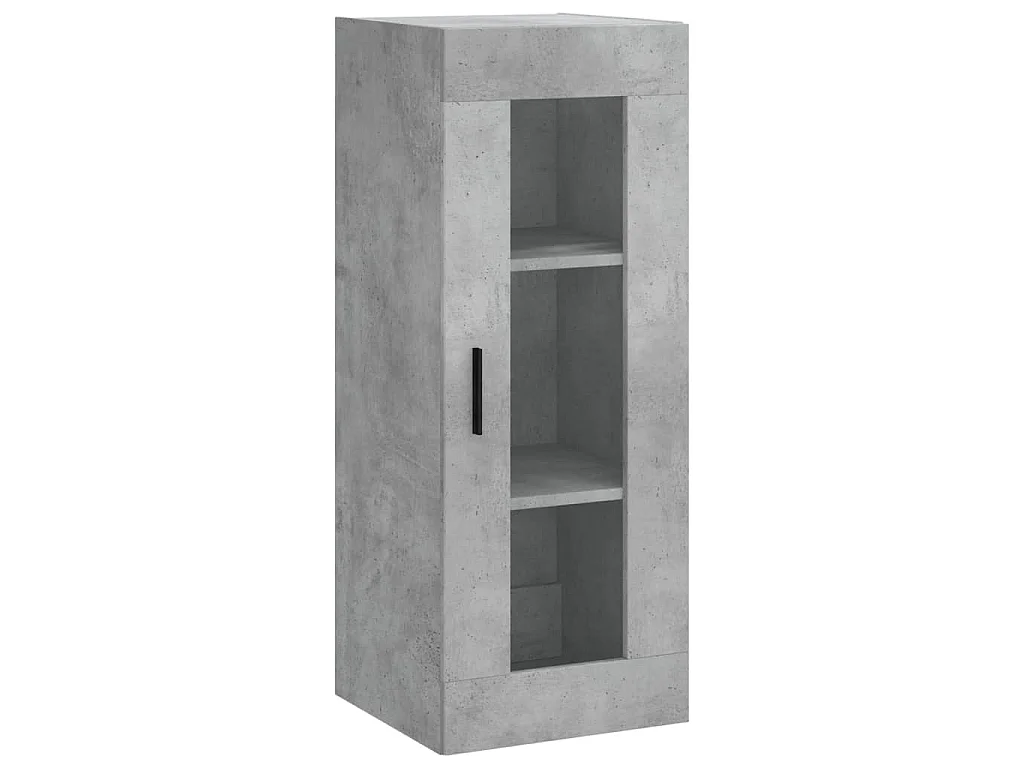 Buffet haut Gris béton 34,5x34x180 cm Bois d'ingénierie